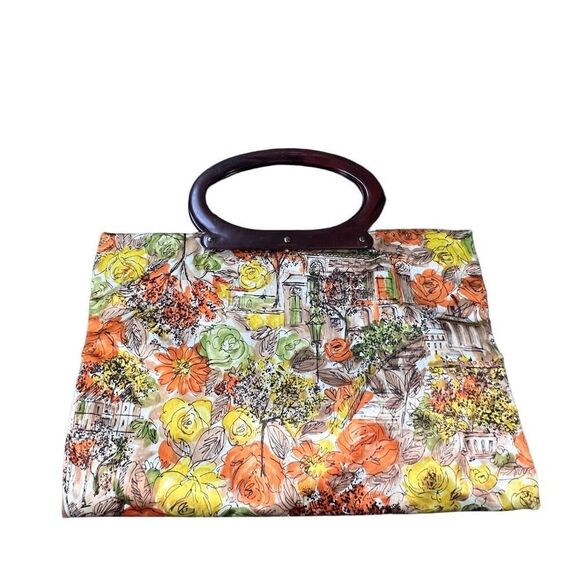 MCM Women's Vintage Floral Print Foldable Bag Size Medium - Picture 2 of 11